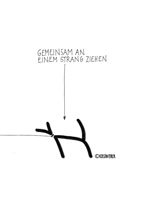 Gemeinsam an einem Strang ziehen